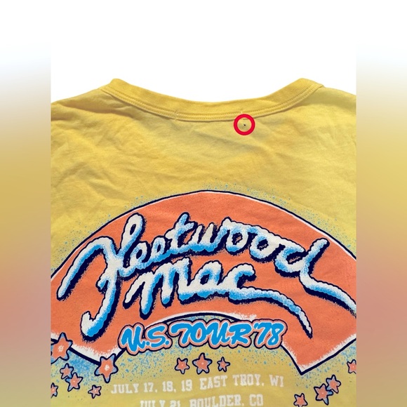 🆕 DAYDREAMER | FLEETWOOD MAC 1978 U.S. TOUR TEE | YELLOW BLOOM | SIZE: SMALL - Picture 7 of 7